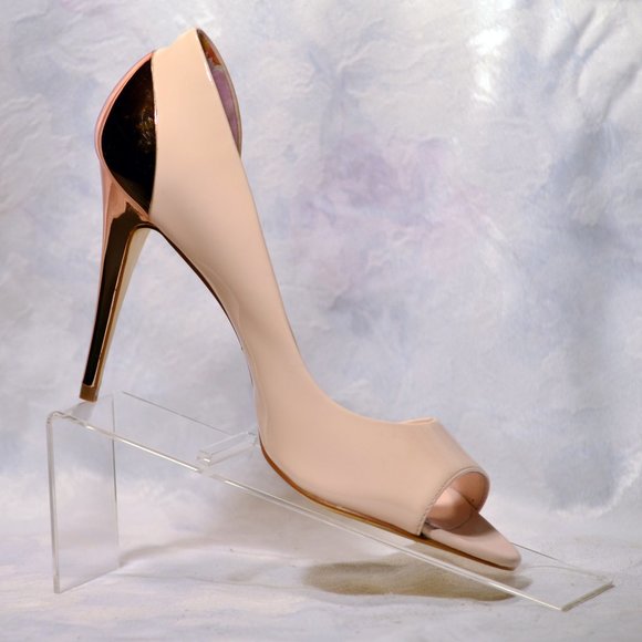 Ted Baker Nude Peep Toe Heels - Picture 7 of 8